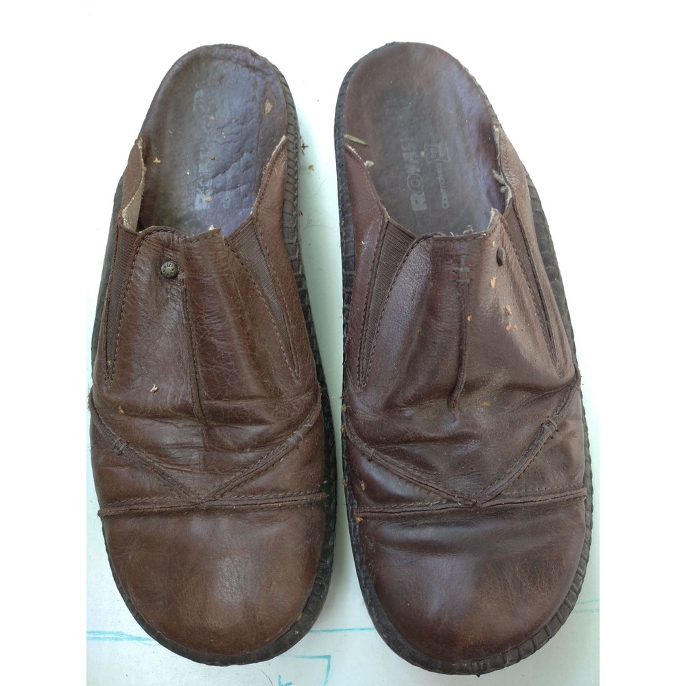 Mules Women's Brown Elastic side panels